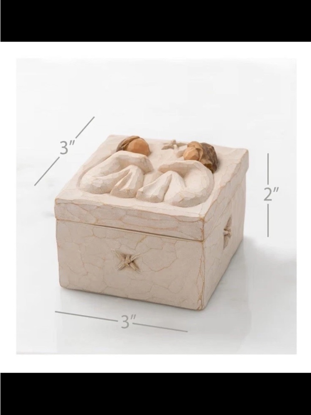 Willow Tree Keepsake Box with Brown Box and White Sculpted Lid - Picture 3 of 5